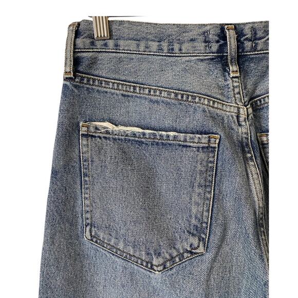 Agolde Riley High Rise Straight Crop Jean US 28 Blue Denim 100% Organic Cotton - Picture 14 of 16